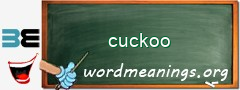 WordMeaning blackboard for cuckoo